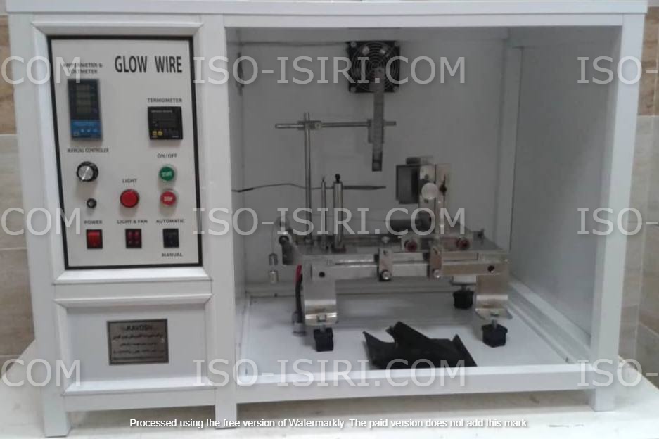 دستگاه گلو وایر (Glow Wire) برای آزمون حرارتی استاندارد با قابلیت دمای 1100 درجه، مطابق با استاندارد IEC